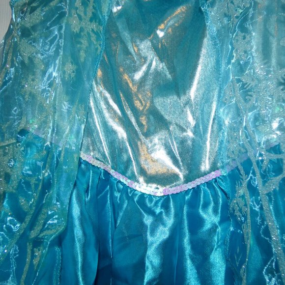 Elsa Dress, Frozen, Halloween Costume, Disney Store, Girls Dress-Up Size L 10-12 - Picture 5 of 14